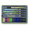Master The Art Of Calligraphy Fountain Pen Set, 33 Pieces, (5) Nib Sizes, (7) Ink Colors, (4) Barrel Colors