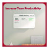 Magnetic Glass Dry Erase Board With Templates, Six Views, 3 Ft x 2 Ft, White Surface