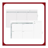 Magnetic Glass Dry Erase Board With Templates, Six Views, 3 Ft x 2 Ft, White Surface