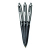 4-Color Pro Grip Multi-Color Ballpoint Pen, Retractable, Medium 1 Mm, Black/Blue/Green/Red Ink, Black/Gray Barrel, Dozen
