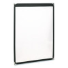 Menu Holder For 8.5 x 11 Menus, Portrait Orientation, 2-View, 9.3 x 12 Holder, Clear/Black/Silver, 10/Pack