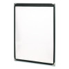 Menu Holder For 8.5 x 11 Menus, Portrait Orientation, 2-View, 9.3 x 12 Holder, Clear/Black/Silver, 10/Pack