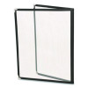 Menu Holder For 8.5 x 11 Menus, Portrait Orientation 4-View, 9.6 x 11.9, Clear/Black/Silver