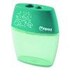 Shaker Two-Hole Canister Pencil Sharpener, 3.74 x 1.02 x 4.92, Randomly Assorted Color