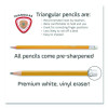 Essentials Triangular Pre-Sharpened Pencils, Hb (#2), Black Lead, Yellow Barrel, 144/Box