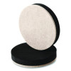 Furniture Sliders, 3.5" Dia, Black/Beige, 16/Pack