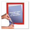 Self-Adhesive Sign Holders, 8.5 x 11 Insert, Clear With Red Border Frame, 2/Pack