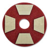 Diamond Tz Abrasive Pads, 1.12 3 x 3, Red, 16/Carton