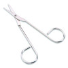First Aid Scissors, 4.5" Long, Straight Nickel Handle