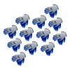 Gp Latex-Coated Cotton/Polyester Gloves, En388: 1111, Small, Gray/Blue, 12 Pairs