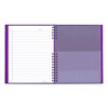 Notepro Notebook, 1-Subject, Wide/Legal Rule, Dark Raspberry Cover, (100) 10.75 x 8.5 Sheets
