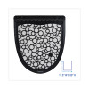 Disposable Urinal Floor Mat 2.0, Shield-Shaped, Black/White Slip-Resistant Surface, 17.5" x 20", 6/Carton