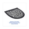 Disposable Urinal Floor Mat 2.0, Shield-Shaped, Black/White Slip-Resistant Surface, 17.5" x 20", 6/Carton