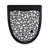 Disposable Urinal Floor Mat 2.0, Shield-Shaped, Black/White Slip-Resistant Surface, 17.5" x 20", 6/Carton