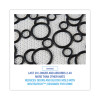 Disposable Urinal Floor Mat 2.0, Shield-Shaped, Black/White Slip-Resistant Surface, 17.5" x 20", 6/Carton