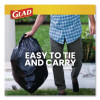 Large Quick-Tie Trash Bags, Tie-Flap, 30 Gal, 0.81 Mil, 30 x 33, Black, 10 Bags/Box, 12 Boxes/Carton