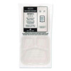 Compostable Molded Fiber Hinged Trays, Proplanet Seal, 3 Compartments, 9.14 x 9 x 2.98, Natural, 200/Carton
