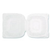 Polypropylene Plastic Hinged Container, 6 x 6 x 3.3, Clear, Plastic, 50/Pack, 6 Packs/Carton