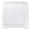 Polypropylene Plastic Hinged Container, 6 x 6 x 3.3, Clear, Plastic, 50/Pack, 6 Packs/Carton