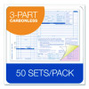 Multipart Auto Repair Work Order Forms, Three-Part Carbonless, 8.5 x 6.94, 50 Forms Total