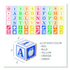 At Play 123 Abc Learning Blocks, Corrugated Board, 3" x 3" x 3", Assorted Colors, 50/Pack