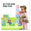 At Play 123 Abc Learning Blocks, Corrugated Board, 3" x 3" x 3", Assorted Colors, 50/Pack