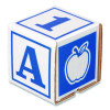 At Play 123 Abc Learning Blocks, Corrugated Board, 3" x 3" x 3", Assorted Colors, 50/Pack