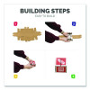 At Play 123 Abc Learning Blocks, Corrugated Board, 3" x 3" x 3", Assorted Colors, 50/Pack