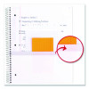 Simple Waves Organic Lines Notebook w/ Study App, 1-Subject, Med/College Rule, Assorted Cover Color (80) 11 x 8.5 Sheets