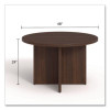 Alera Seville Round Conference Table, Round, 48" Diameter, Mahogany