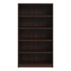 Alera Seville Bookcase, Five-Shelf, 36w x 14d x 65h, Mahogany