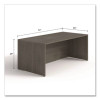 Alera Seville Series Desk Shell, 72" x 36" x 29", Walnut