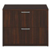 Alera Seville Series Lateral File Cabinet, 2 Legal-Size File Drawers, Mahogany, 36" x 24" x 29"