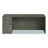 Alera Seville Series Credenza With Pedestal, Left Pedestal, 72w x 24d x 29h, Walnut