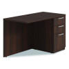 Alera Seville Series Desk Return With Pedestal, Right, 48" x 24" x 29", Mahogany