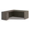 Alera Seville Series Return Shell, Reversible, 48" x 24" x 29", Walnut