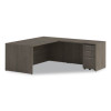 Alera Seville Series Return Shell, Reversible, 48" x 24" x 29", Walnut