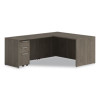 Alera Seville Series Return Shell, Reversible, 48" x 24" x 29", Walnut