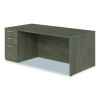 Alera Seville Series Single Pedestal Desk, Left Pedestal, 72" x 36" x 29", Walnut