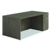 Alera Seville Series Single Pedestal Desk, Right Pedestal, 72" x 36" x 29", Walnut