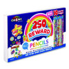 Pencils Motivational Classpack, #2 Black Lead, Assorted Barrels, 10 Designs, 250 Pencils/Set