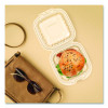 Microwaveable Hinged Containers, Proplanet Seal, 6.31 x 6.31 x 3, Clear, Plastic, 300/Carton