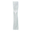 Mediumweight Polypropylene Cutlery, Individually Wrapped, Fork, Plastic, White, 1,000/Carton