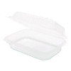 Polypropylene Plastic Hinged Container, 6 x 9 x 2.97, Clear, Plastic, 125/Pack, 2 Packs/Carton
