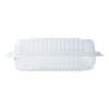 Polypropylene Plastic Hinged Container, 6 x 9 x 2.97, Clear, Plastic, 125/Pack, 2 Packs/Carton
