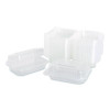 Polypropylene Plastic Hinged Container, 6 x 9 x 2.97, Clear, Plastic, 125/Pack, 2 Packs/Carton