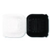Polypropylene Plastic Hinged Container, 6 x 6 x 3, Black/Clear, Plastic, 50/Pack, 6 Packs/Carton