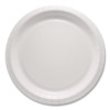 Compostable Paper Dinnerware, Proplanet Seal, Plate, 10" Dia, White, 500/Carton