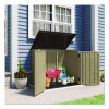 Horizontal Storage Shed, 4 Ft 5" x 2 Ft 8.5" x 3 Ft 9.5", Sand/Slate