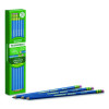 Erasable Colored Pencils, 2.6 Mm, 2B (#2), Blue Lead, Blue Barrel, 12/Pack